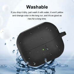 Θήκη Samsung Galaxy Buds 3 / 3 Pro Silicone Skin with Carabiner Black