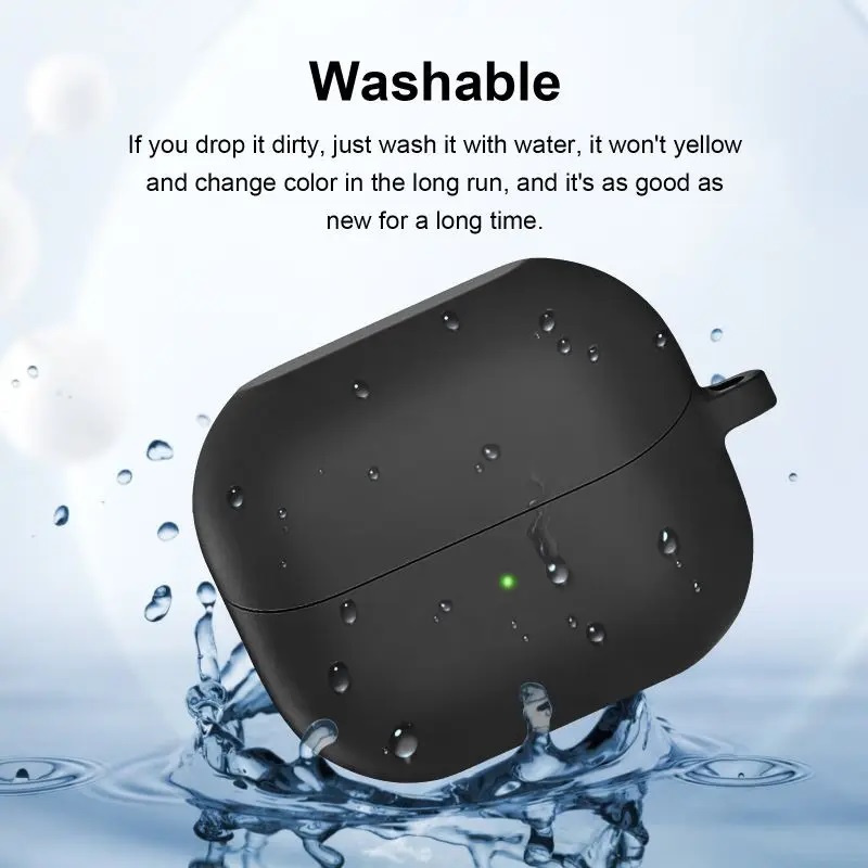 Θήκη Samsung Galaxy Buds 3 / 3 Pro Silicone Skin with Carabiner Black