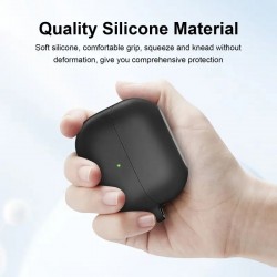 Θήκη Samsung Galaxy Buds 3 / 3 Pro Silicone Skin with Carabiner Black