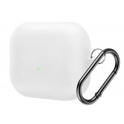 Θήκη Samsung Galaxy Buds 3 / 3 Pro Silicone Skin with Carabiner White