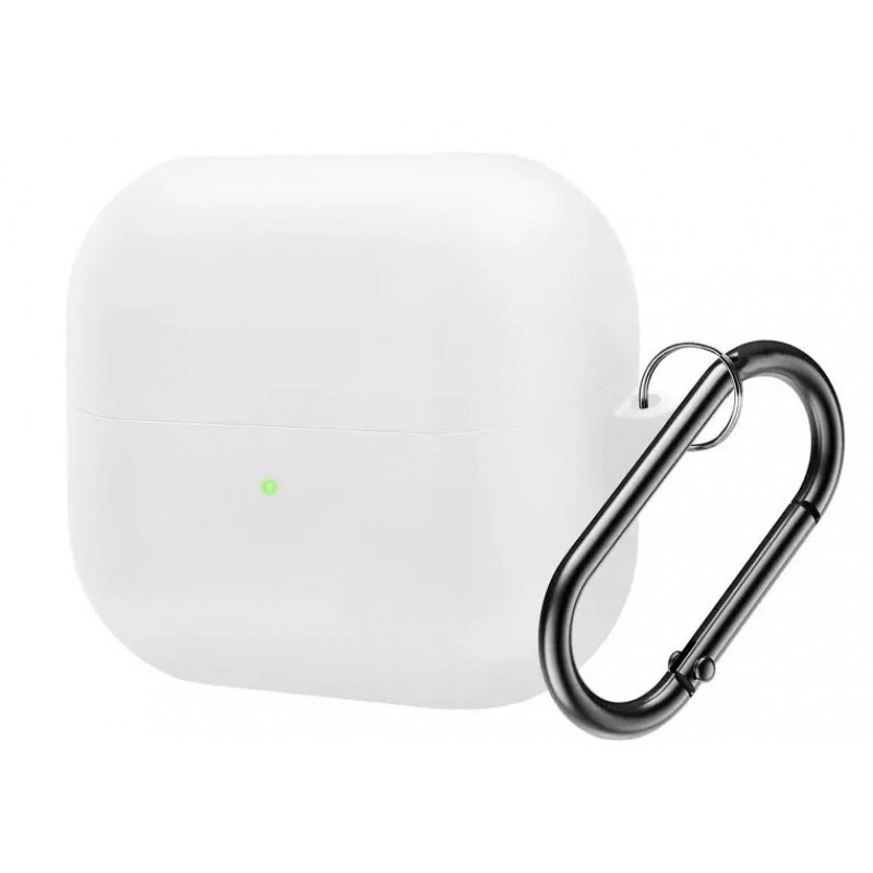 Θήκη Samsung Galaxy Buds 3 / 3 Pro Silicone Skin with Carabiner White