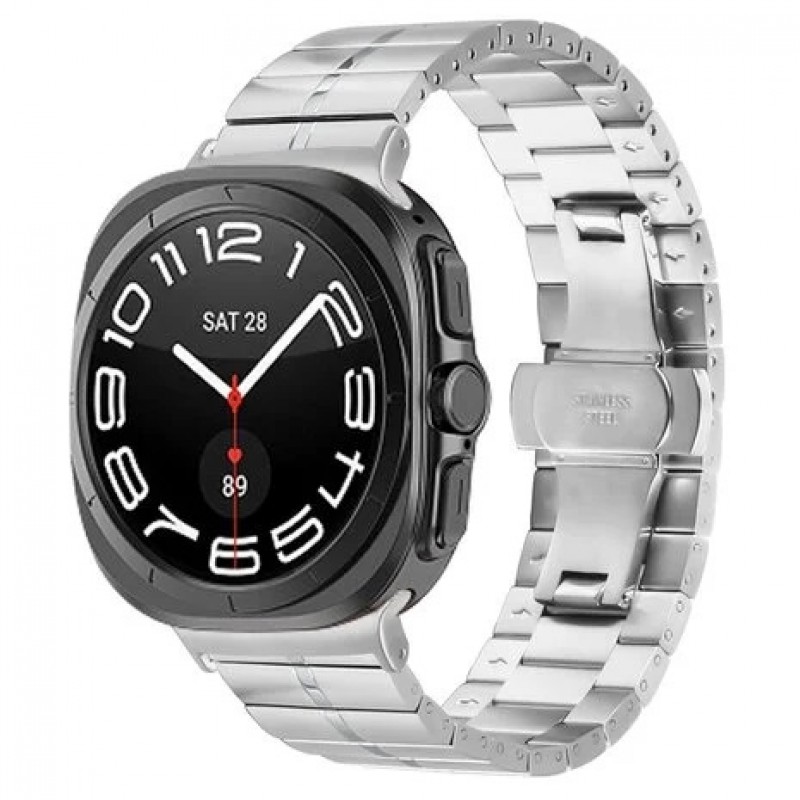 Ανταλλακτικό λουράκι QuickFit Iron Man Stainless Samsung Galaxy Watch Ultra (47mm)  Silver