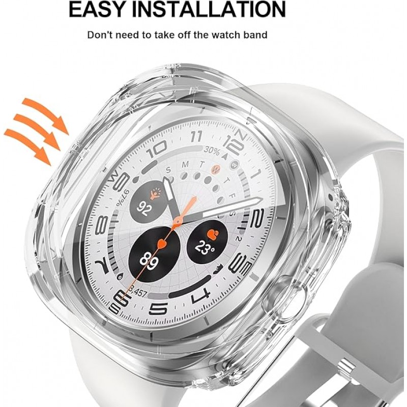 Θήκη PC Full Glass Screen Protector Samsung Galaxy Watch Ultra (47mm) Clear