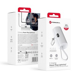 Εξωτερική Μπαταρία FORCELL F-ENERGY Power Plug F5K3 Powerbank Lightning 5000mAh 20W White
