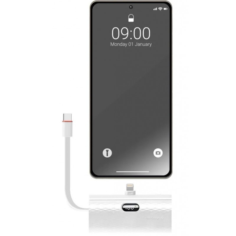 Εξωτερική Μπαταρία FORCELL F-ENERGY Power Plug F5K3 Powerbank Lightning 5000mAh 20W White