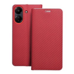Θήκη Book Luna Carbon Xiaomi Redmi 13C / Poco C65 Red Θήκη Book Luna Carbon Xiaomi Redmi 13C / Poco C65 Red
