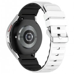 Ανταλλακτικό λουράκι QuickFit Duble Sided για Samsung Galaxy Watch 7 / 6 / 6 Classic / 5 / 5 Pro/ 4 / 4 Classic Black / White
