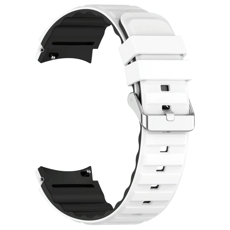 Ανταλλακτικό λουράκι QuickFit Duble Sided για Samsung Galaxy Watch 7 / 6 / 6 Classic / 5 / 5 Pro/ 4 / 4 Classic Black / White
