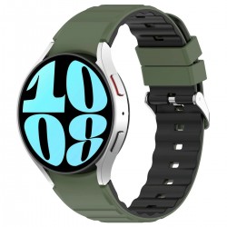 Ανταλλακτικό λουράκι QuickFit Duble Sided για Samsung Galaxy Watch 7 / 6 / 6 Classic / 5 / 5 Pro/ 4 / 4 Classic Olive Green / Black