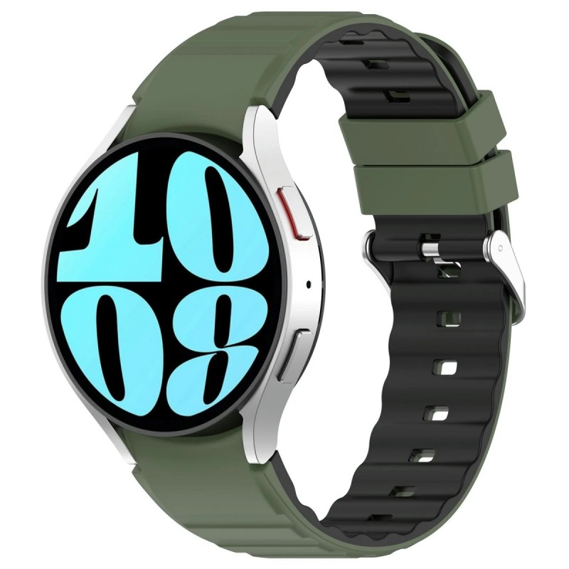 Ανταλλακτικό λουράκι QuickFit Duble Sided για Samsung Galaxy Watch 7 / 6 / 6 Classic / 5 / 5 Pro/ 4 / 4 Classic Olive Green / Black