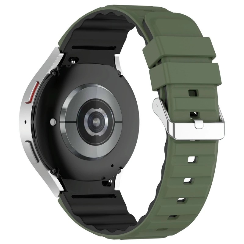 Ανταλλακτικό λουράκι QuickFit Duble Sided για Samsung Galaxy Watch 7 / 6 / 6 Classic / 5 / 5 Pro/ 4 / 4 Classic Olive Green / Black