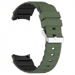 Ανταλλακτικό λουράκι QuickFit Duble Sided για Samsung Galaxy Watch 7 / 6 / 6 Classic / 5 / 5 Pro/ 4 / 4 Classic Olive Green / Black