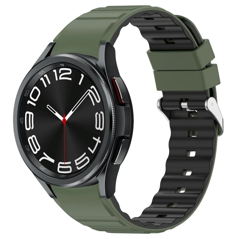 Ανταλλακτικό λουράκι QuickFit Duble Sided για Samsung Galaxy Watch 7 / 6 / 6 Classic / 5 / 5 Pro/ 4 / 4 Classic Olive Green / Black