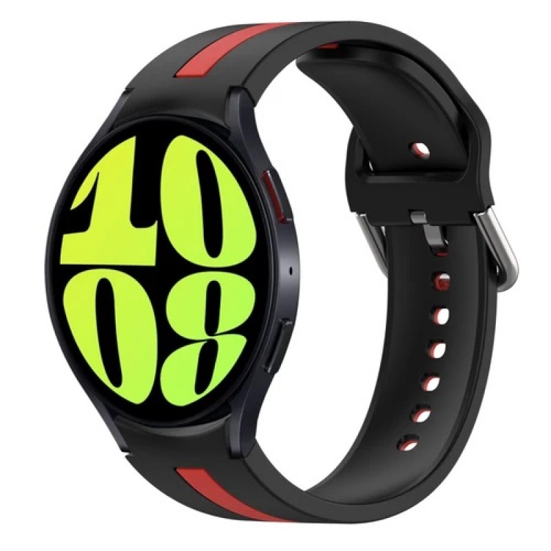 Ανταλλακτικό λουράκι QuickFit για Samsung Galaxy Watch 7 / 6 / 6 Classic / 5 / 5 Pro/ 4 / 4 Classic Black /Red Ανταλλακτικό λουράκι QuickFit για Samsung Galaxy Watch 7 / 6 / 6 Classic / 5 / 5 Pro/ 4 / 4 Classic Black /Red