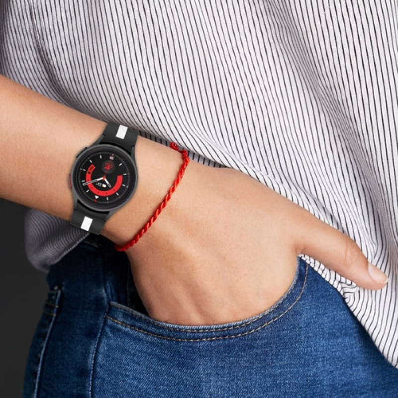 Ανταλλακτικό λουράκι QuickFit για Samsung Galaxy Watch 7 / 6 / 6 Classic / 5 / 5 Pro/ 4 / 4 Classic Black /Red Ανταλλακτικό λουράκι QuickFit για Samsung Galaxy Watch 7 / 6 / 6 Classic / 5 / 5 Pro/ 4 / 4 Classic Black /Red