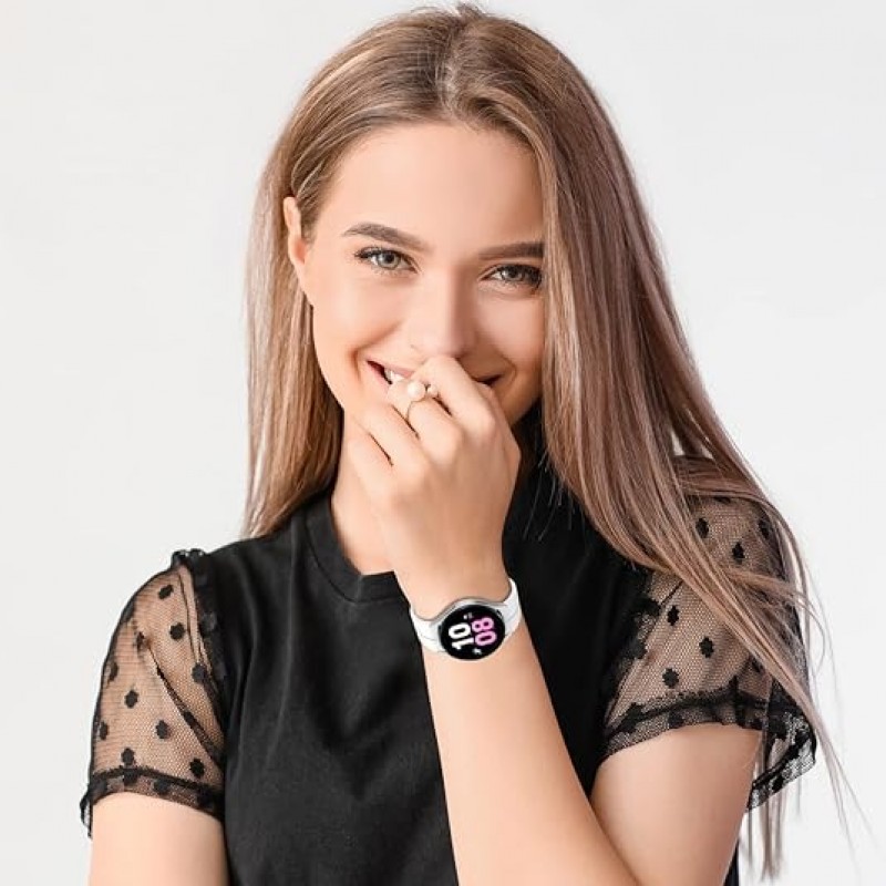 Ανταλλακτικό λουράκι QuickFit Smoothband With Colorful Buckle White για Samsung Galaxy Watch 7 / 6 / 6 Classic / 5 / 5 Pro/ 4 / 4 Classic