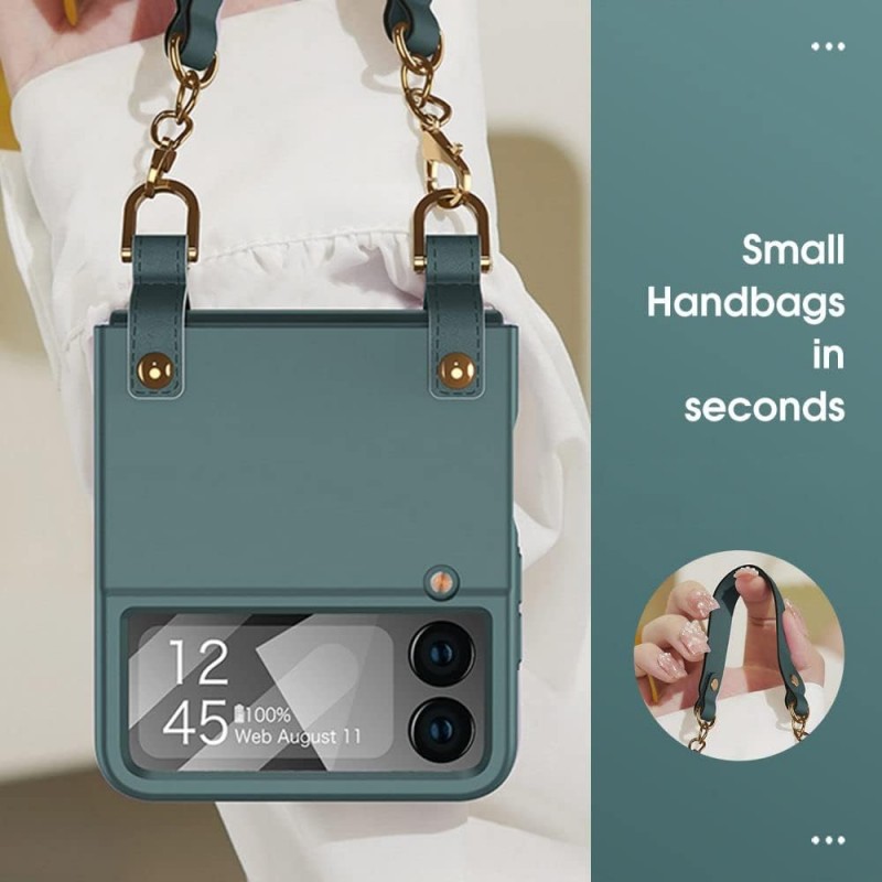 Θήκη Anti-Shock Wristband Bag Cover Case Samsung Galaxy Z Flip6 SM-F741 / Flip7 FE 5G SM-761B Green