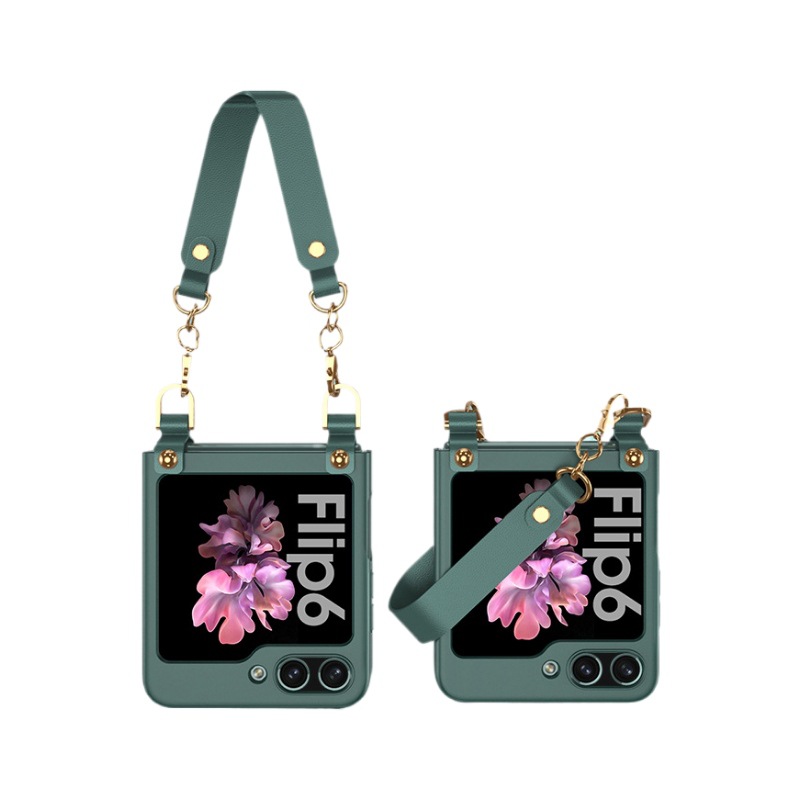 Θήκη Anti-Shock Wristband Bag Cover Case Samsung Galaxy Z Flip6 SM-F741 / Flip7 FE 5G SM-761B Green