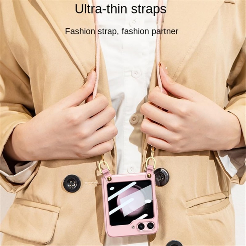 Θήκη Crossbody Lanyard Phone Case Samsung Galaxy Z Flip6 SM-F741 / Flip7 FE 5G SM-761B Black Θήκη Crossbody Lanyard Phone Case Samsung Galaxy Z Flip6 SM-F741 / Flip7 FE 5G SM-761B Black