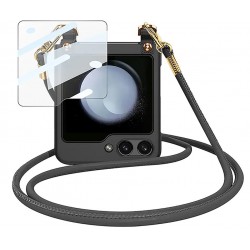 Θήκη Crossbody Lanyard Phone Case Samsung Galaxy Z Flip6 SM-F741 / Flip7 FE 5G SM-761B Black Θήκη Crossbody Lanyard Phone Case Samsung Galaxy Z Flip6 SM-F741 / Flip7 FE 5G SM-761B Black