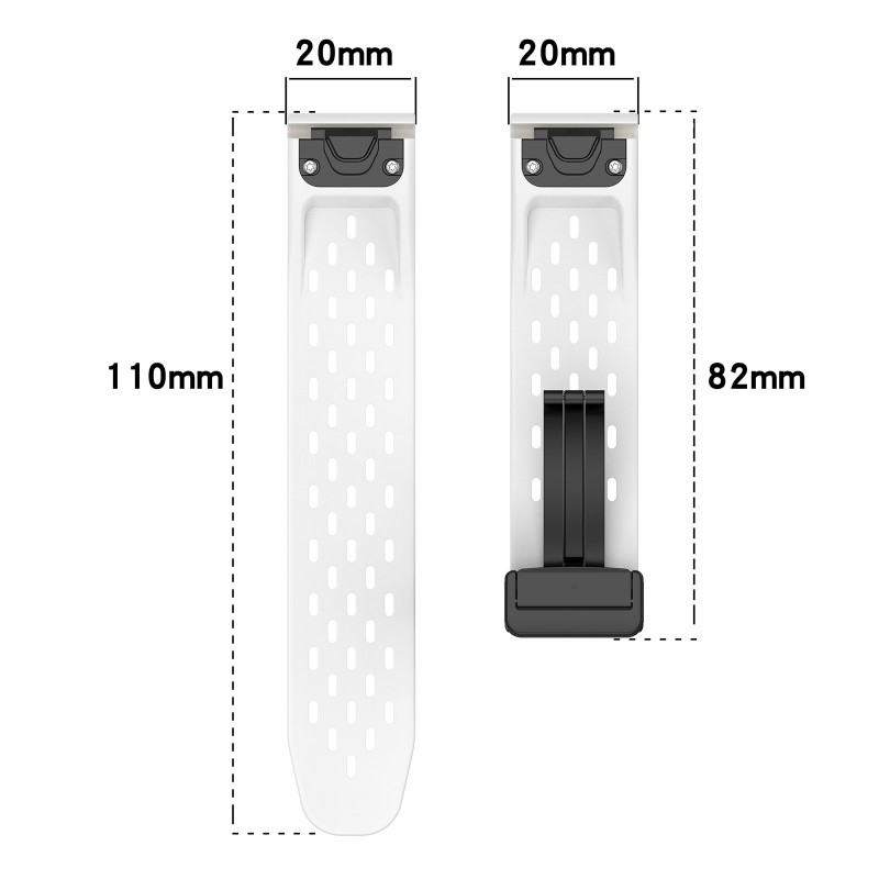 Ανταλλακτικό λουράκι QuickFit Folding Buckle Hole Yellow για Samsung Galaxy Watch5 (40mm & 42mm)/ Watch4 (40mm & 44mm)/ Watch4 Classic (42mm & 46mm)/ Watch3(41mm)/Active 2(40/44mm)/Amazfit GTS 3 (43mm)/GTR(42mm)  (20mm)