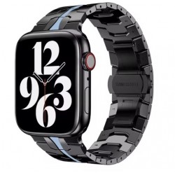 Ανταλλακτικό λουράκι QuickFit Iron Man Stainless Apple Watch 1/2/3/4/5/6/SE/7/8/Ultra (42/44/45/49mm) Black / Blue