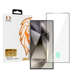 Γυαλί Προστασίας Tel-Protect Titanium Full Glue 6D Tempered Glass for Samsung Galaxy S24 Ultra 5G S928 Tempered Glass 5D Full Glue 9H Full Screen Cover AntiCrash / AntiShock Black (With Fingerprint Unlock) 