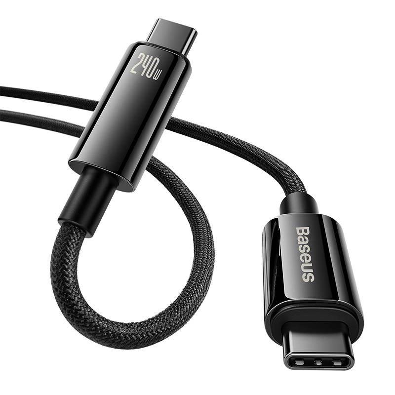 Καλώδιο Φόρτισης Baseus Cable Tungsten USB-C to USB-C Super Charge 240W 3m Black (CAWJ040201) Black
