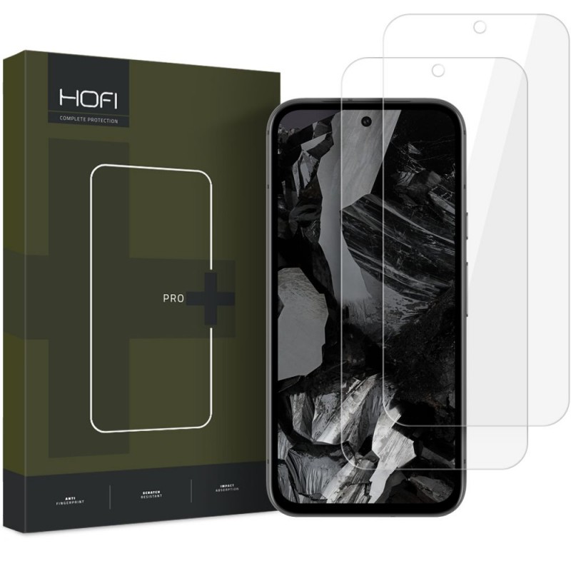 Γυαλί Προστασίας Hofi Glass Pro+ 2-Pack Google Pixel 9 / 9 Pro Tempered Glass 9H AntiCrash/AntiShock Clear
