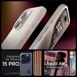 Θήκη Spigen Liquid Air Apple iPhone 15 Pro (6.1") Natural Titanium (ACS07217)