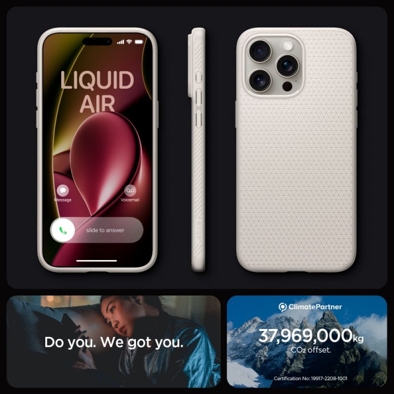 Θήκη Spigen Liquid Air Apple iPhone 15 Pro (6.1") Natural Titanium (ACS07217)