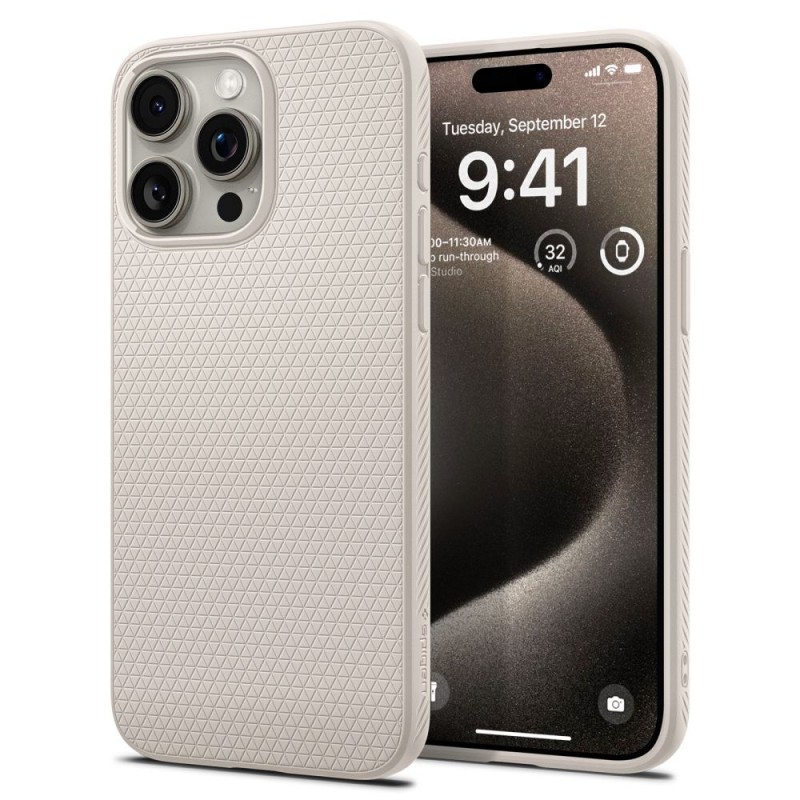 Θήκη Spigen Liquid Air Apple iPhone 15 Pro (6.1") Natural Titanium (ACS07217)