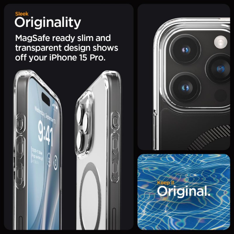 Θήκη Spigen Ultra Hybrid Mag MagSafe Apple iPhone 15 Pro (6.1") Carbon Fiber (ACS06717)