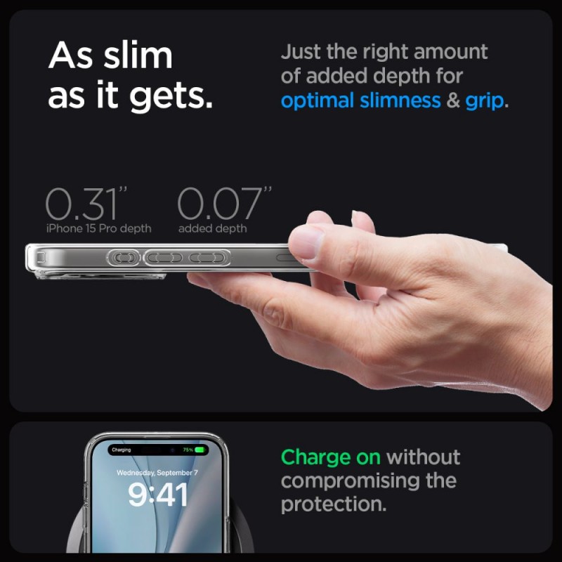 Θήκη Spigen Ultra Hybrid Mag MagSafe Apple iPhone 15 Pro (6.1") Carbon Fiber (ACS06717)