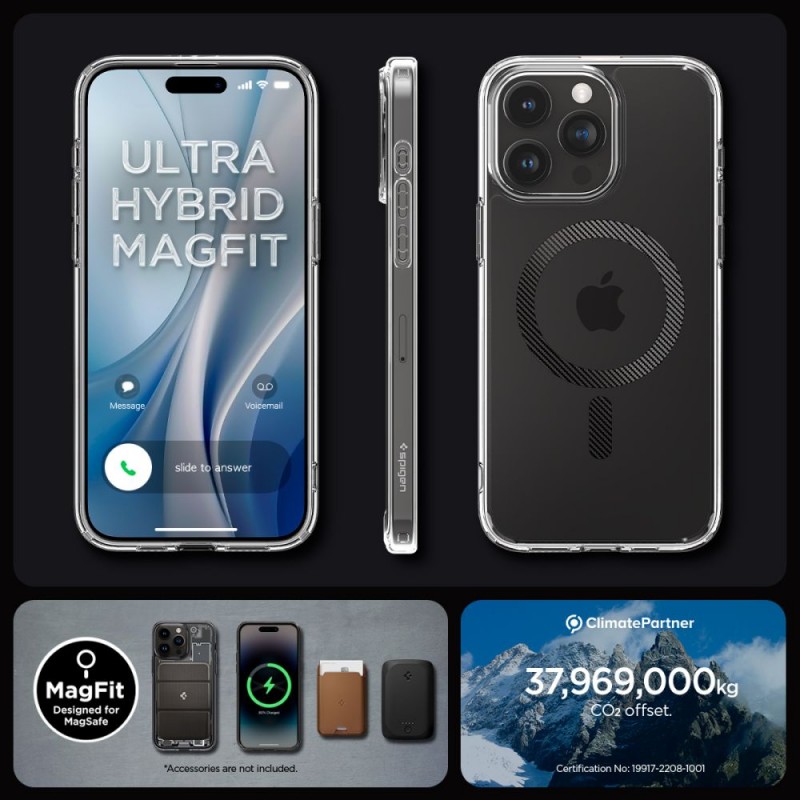 Θήκη Spigen Ultra Hybrid Mag MagSafe Apple iPhone 15 Pro (6.1") Carbon Fiber (ACS06717)