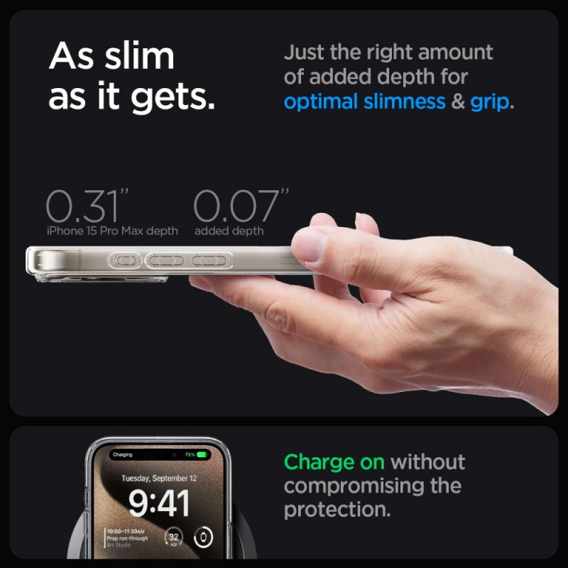 Θήκη Spigen Ultra Hybrid MagSafe Apple iPhone 15 Pro Max (6.7") Zero One Natural Titanium (ACS07211)