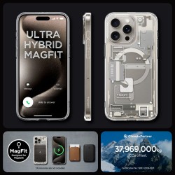 Θήκη Spigen Ultra Hybrid MagSafe Apple iPhone 15 Pro Max (6.7") Zero One Natural Titanium (ACS07211)