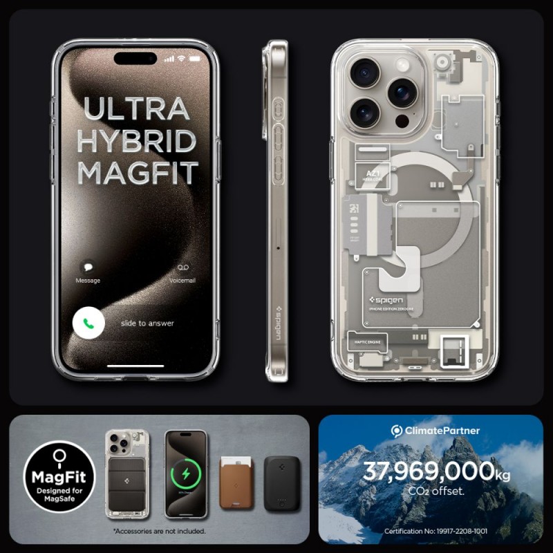 Θήκη Spigen Ultra Hybrid MagSafe Apple iPhone 15 Pro Max (6.7") Zero One Natural Titanium (ACS07211)
