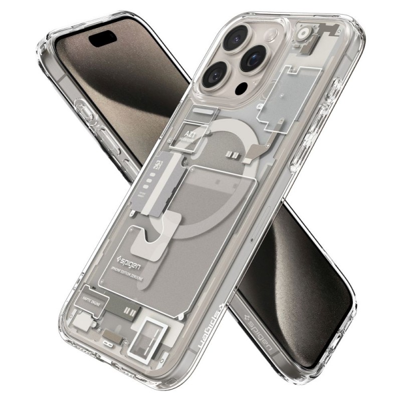 Θήκη Spigen Ultra Hybrid MagSafe Apple iPhone 15 Pro Max (6.7") Zero One Natural Titanium (ACS07211)