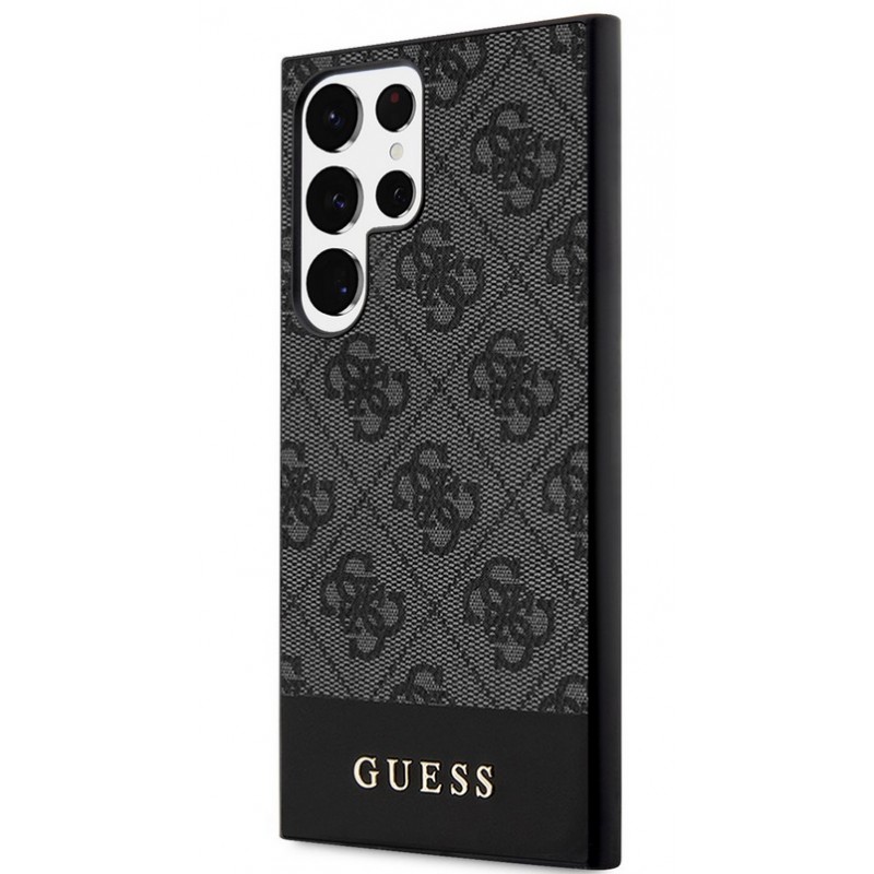 Θήκη Guess PU 4G Stripe Case for Samsung Galaxy S24 Ultra 5G S928 Grey