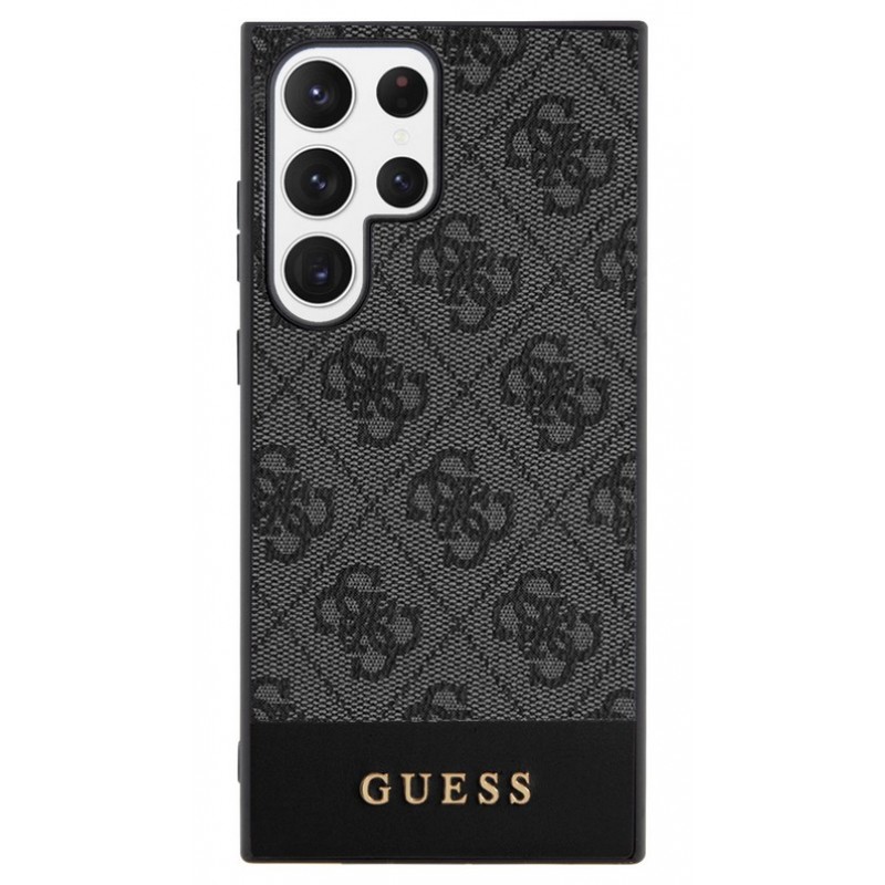 Θήκη Guess PU 4G Stripe Case for Samsung Galaxy S24 Ultra 5G S928 Grey