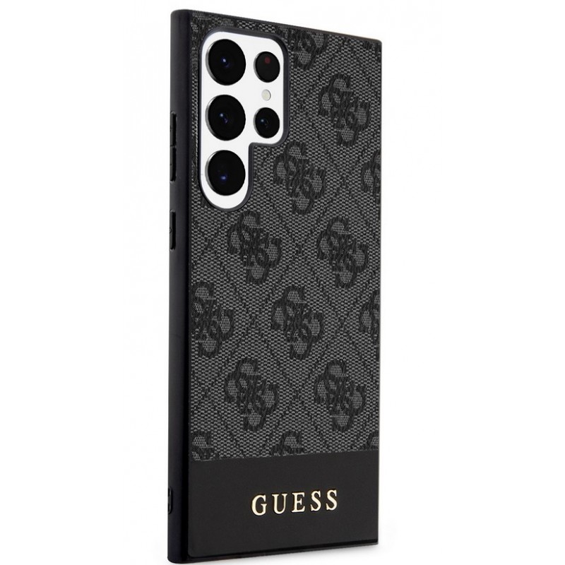 Θήκη Guess PU 4G Stripe Case for Samsung Galaxy S24 Ultra 5G S928 Grey