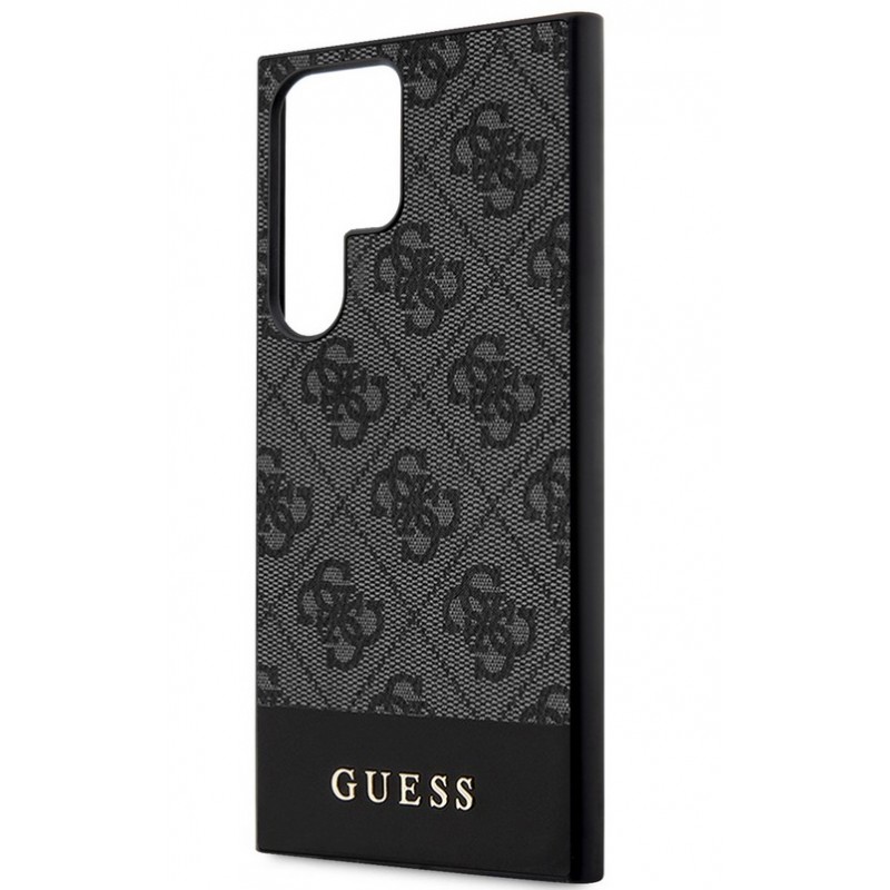 Θήκη Guess PU 4G Stripe Case for Samsung Galaxy S24 Ultra 5G S928 Grey