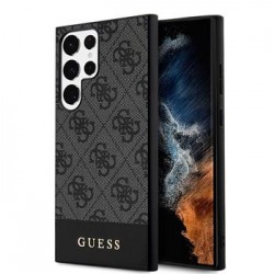 Θήκη Guess PU 4G Stripe Case for Samsung Galaxy S24 Ultra 5G S928 Grey