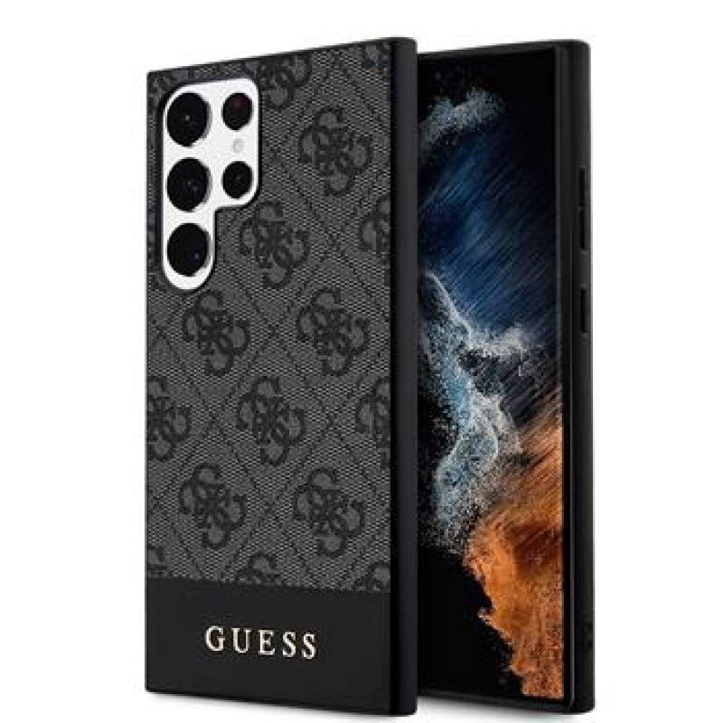 Θήκη Guess PU 4G Stripe Case for Samsung Galaxy S24 Ultra 5G S928 Grey