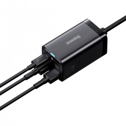 Φορτιστής Ταξιδιού Baseus Wall Charger GaN3 Pro PD 65W 2x USB-C 2x USB & USB-C to USB-C Cable  Black
