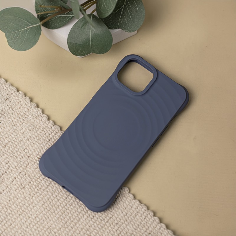 Θήκη Real Smooth Silicone Circle Mag Case Apple iPhone 13 (6.1") Blue