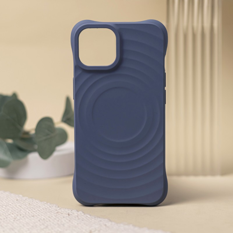 Θήκη Real Smooth Silicone Circle Mag Case Apple iPhone 13 (6.1") Blue