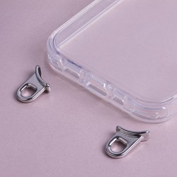 Θήκη Hook Case Apple iPhone 15 (6.1") Clear / Silver