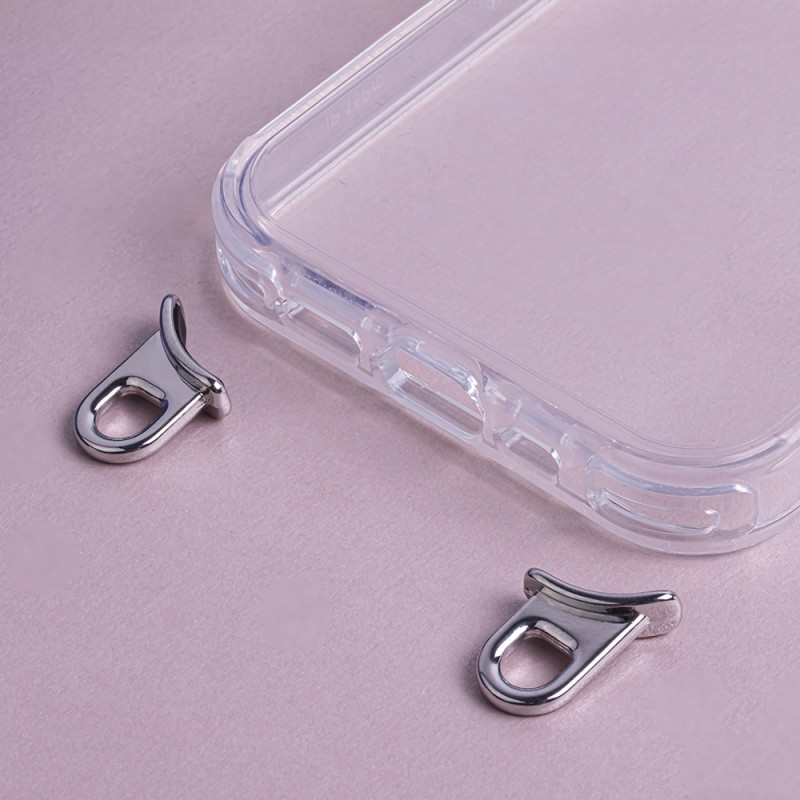 Θήκη Hook Case Apple iPhone 15 (6.1") Clear / Silver